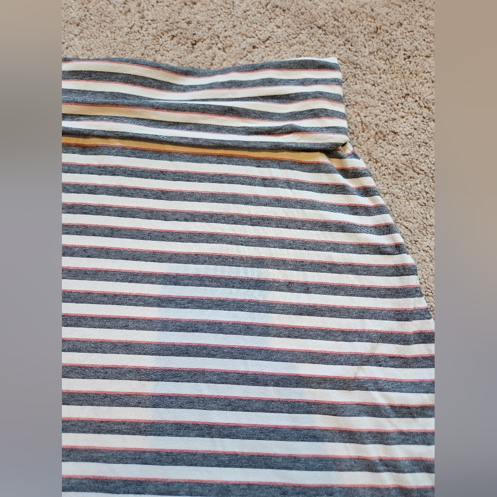 Columbia PFG High Low Skirt in Red White And Blue Striped Womens Medium Stretch